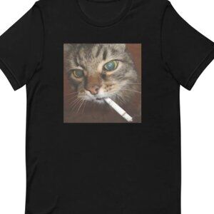 Smoking Cat T-Shirt | Meme Animal Shirt